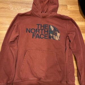 The North Face Men's Rust Brown Hoodie Sweatshirt